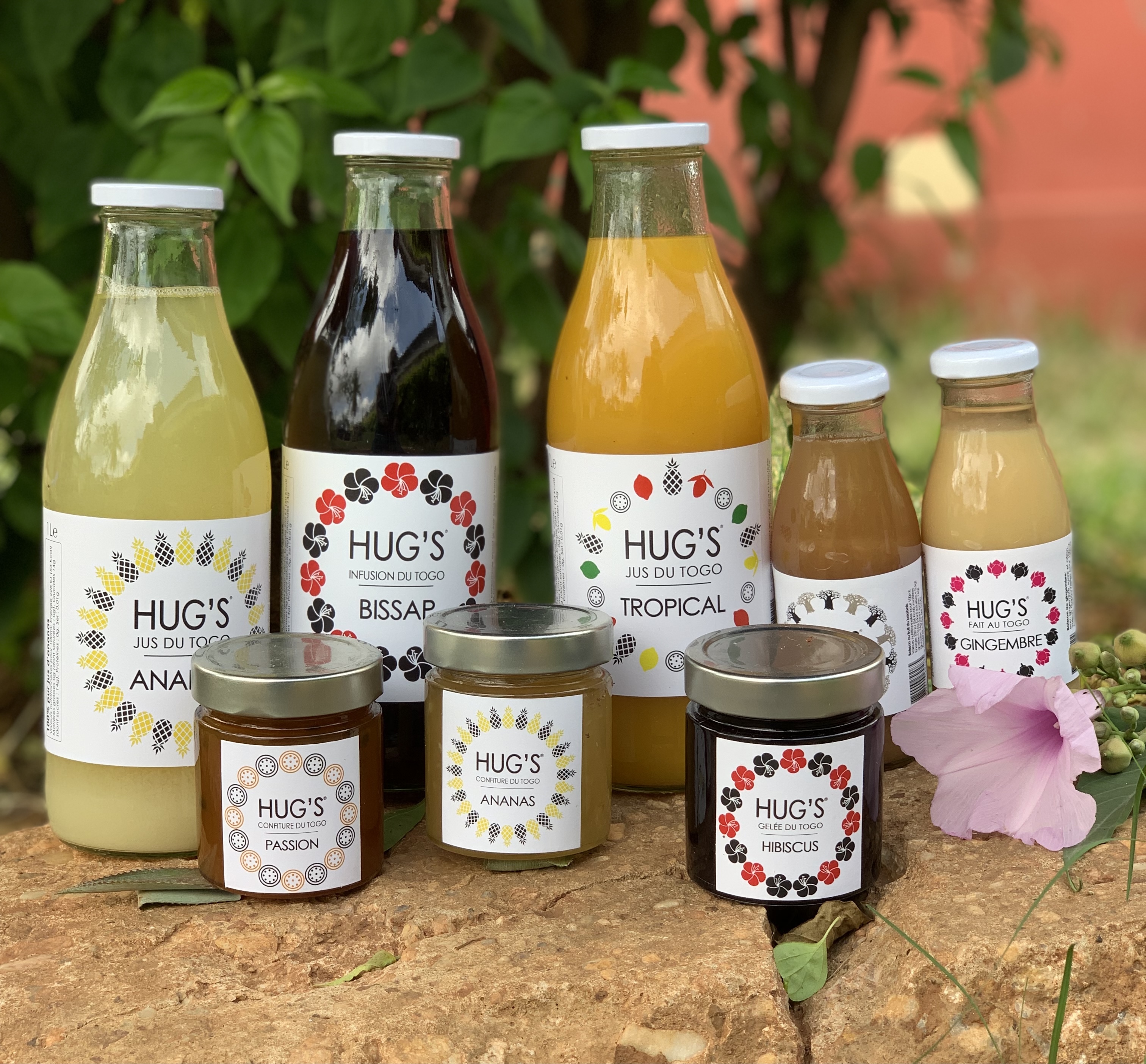 La gamme de jus et confitures HUG'S